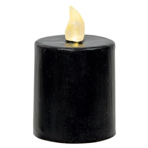 Black Gloss Pillar Candle 2.5" x 3.5" (Pack of 4)