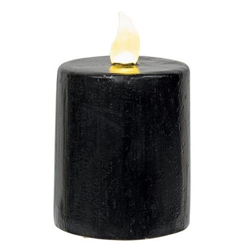 Black Gloss Pillar Candle 2.5" x 4"  (Pack of 4)