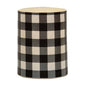 Black Large Buffalo Check Timer Pillar 4" (Pack of 2)