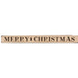 Merry Christmas Engraved Block Auth. White 18"  (Pack of 4)
