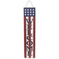 Patriotic Wooden Porch Sign "Welcome"