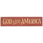 God Bless America Engraved Sign Barn Red 24" (Pack of 2)