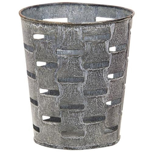 Galvanized Olive Bucket 5.25" (Pack of 4)