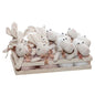 Rabbit or Sheep Fuzzy Ornament 2 Asstd. (Pack of 4)