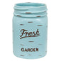 Aqua Mason Jar Planter