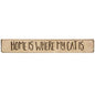 Home Is Where My Cat Is Engraved Block 12"  (Pack of 4)