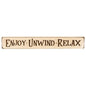 Enjoy Unwind Relax Engraved Block 12"  (Pack of 4)