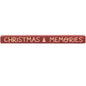 Christmas Memories Engraved Block Barn Red 18" (Pack of 4)