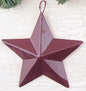 3-1/2" Mini Barn Star  Burgundy (Pack of 4)
