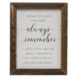 Always Remember Framed Print