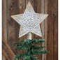 Whitewashed Star Tree Topper 9" (Pack of 2)