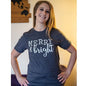 Merry & Bright T-Shirt (White Ink) Small