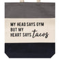 My Head Says Gym Tote