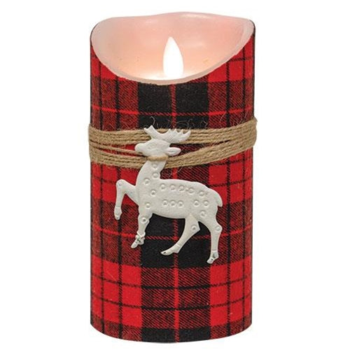 Deer Lodge LED Flicker Pillar 3.5" x 6.75"