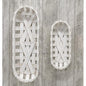 2/Set Whitewash Oval Tobacco Baskets