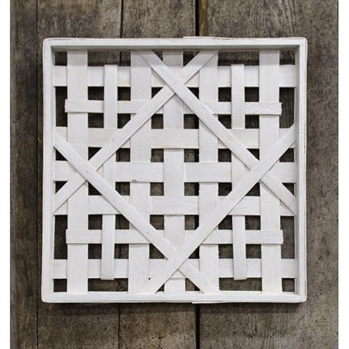 Whitewash Square Woven Frame 16" (Pack of 2)