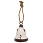 Distressed White Bell Ornament  (Pack of 4)