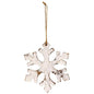 Distressed Wooden Snowflake Ornament  (Pack of 4)