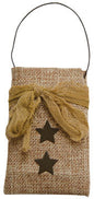 Star Burlap Bag 4" (Pack of 4)
