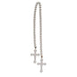 Beaded Cross Garland 45" White