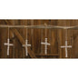 '+White Washed Bead Cross Garland