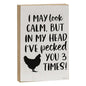 I May Look Calm Block (Pack of 4)