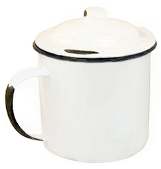 Enamel Mug With Lid - 5"  (Pack of 4)