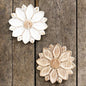 2/Set Brown & White Daisy Wood Hangers