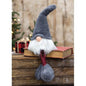 Small Dangle Leg Plush Fuzzy Gray Santa Gnome (Pack of 2)