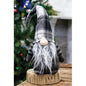 Large Plush Black/White Plaid Santa Gnome (Pack of 2)