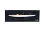 Shamrock Brown/White Painted Half-Hull Model Boat Yacht Handmade