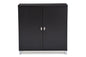 Baxton Studio Marcy Modern and Contemporary Dark Brown Wood Entryway Handbags or School Bags Storage Sideboard Cabinet