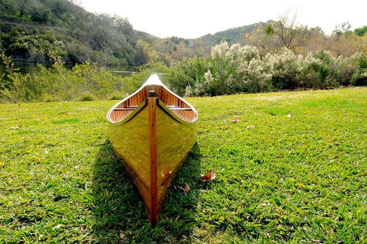 Wooden Canoe with Ribs 18