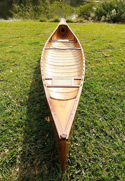 Wooden Canoe with Ribs 18