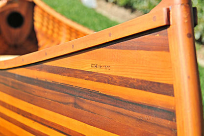 Wooden Canoe With Ribs Curved Bow Matte Finish 10 ft