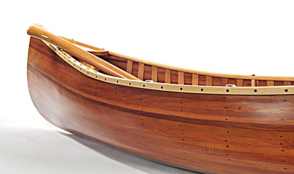 Wooden Canoe With Ribs Matte Finish- 6'L
