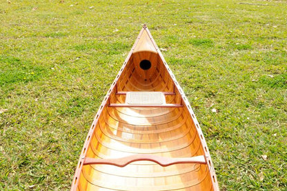 Wooden Canoe With Ribs Curved Bow 12 ft