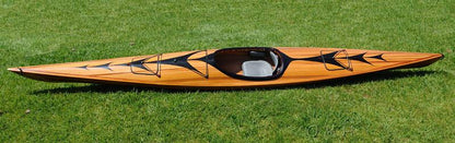 Wooden Kayak with arrows design 17 ft