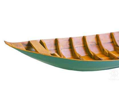 Small South East Asia Sampan Boat Teal Bottom Thuyen Ba La Tam Ban