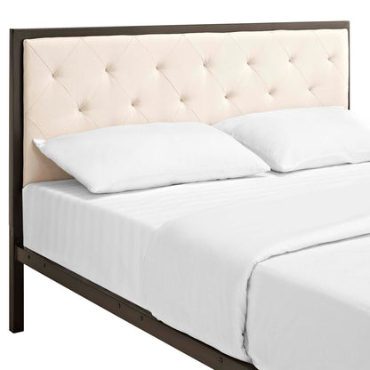 Mia Fabric Queen Bed by Modway