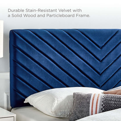 Roxanne Performance Velvet Queen Platform Bed by Modway