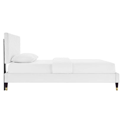 Roxanne Performance Velvet Queen Platform Bed by Modway