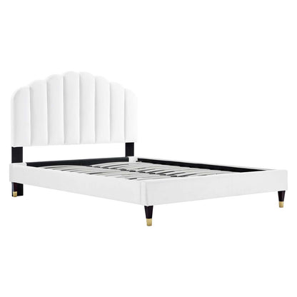 Daisy Performance Velvet Queen Platform Bed by Modway