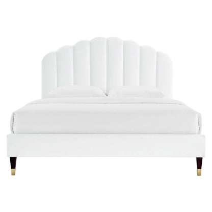 Daisy Performance Velvet Queen Platform Bed by Modway