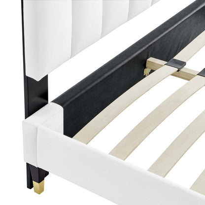 Daisy Performance Velvet Queen Platform Bed by Modway