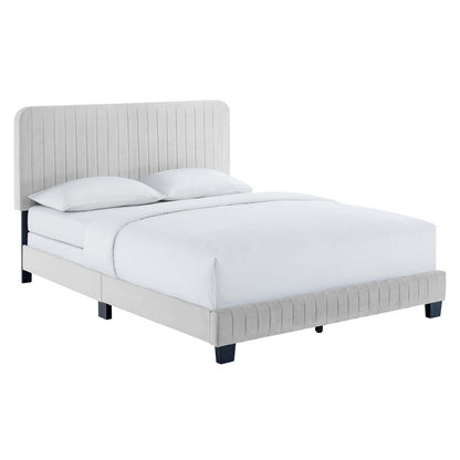 Celine Channel Tufted Performance Velvet King Bed by Modway
