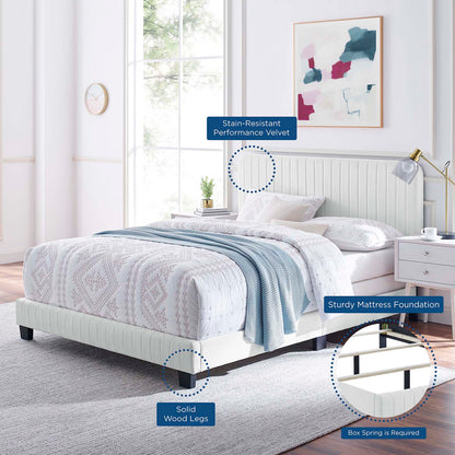 Celine Channel Tufted Performance Velvet King Bed by Modway