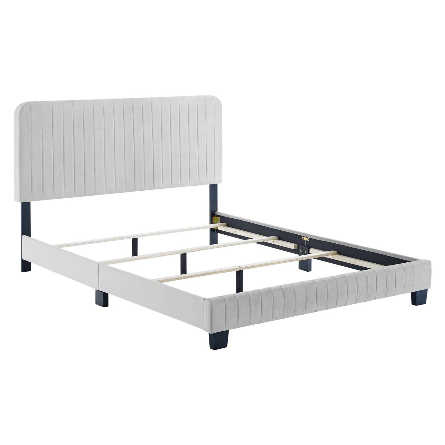 Celine Channel Tufted Performance Velvet Queen Bed by Modway