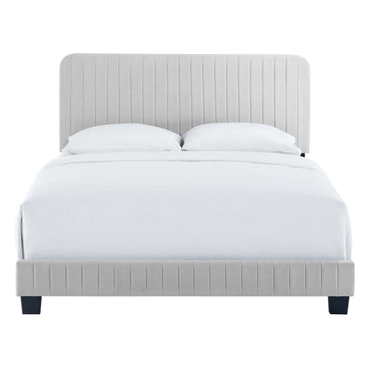 Celine Channel Tufted Performance Velvet Queen Bed by Modway