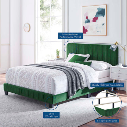 Celine Channel Tufted Performance Velvet Full Bed by Modway